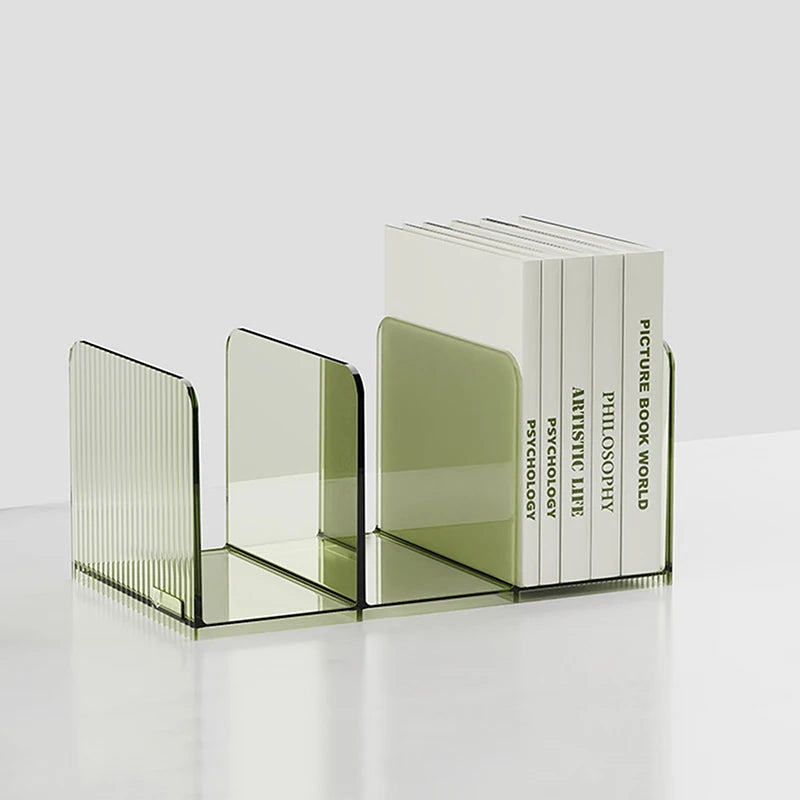 Clear Desktop Bookends for Books and Files