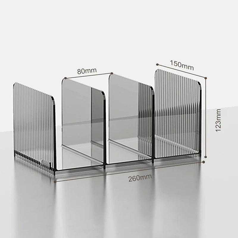 Clear Desktop Bookends for Books and Files