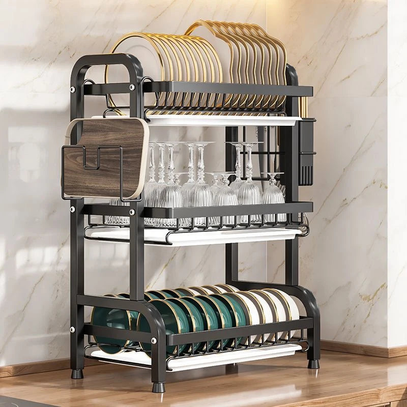 Dish Drying Rack with Drainage Storage - Drainage
