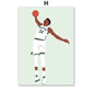 Minimalist Basketball Portrait Canvas Wall Print