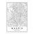 Minimalist Decorative Wall Map Wall Print