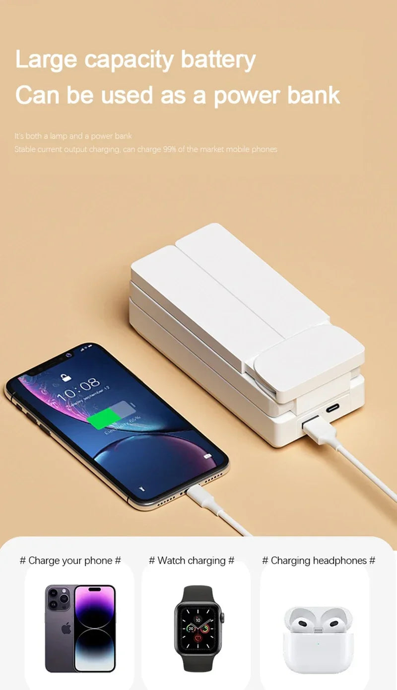 Foldable LED Reading Lamp with USB Charging - Foldable