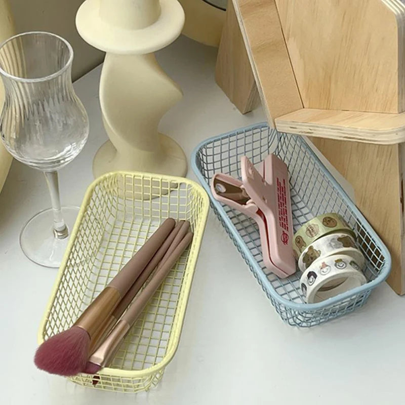 Metal Desktop Organizer Basket - Desktop
