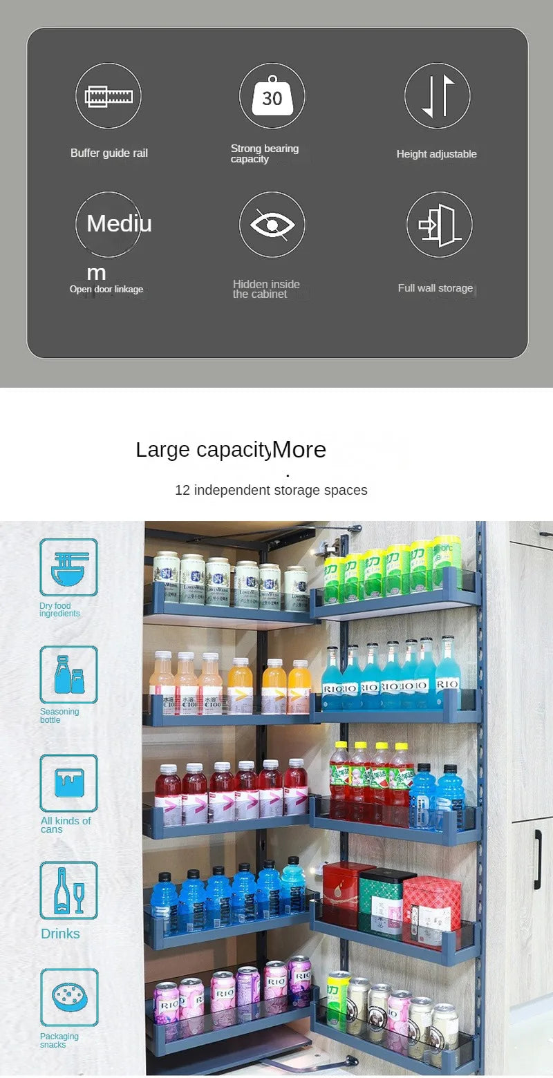 Tall Pantry Pull-Out Storage Basket