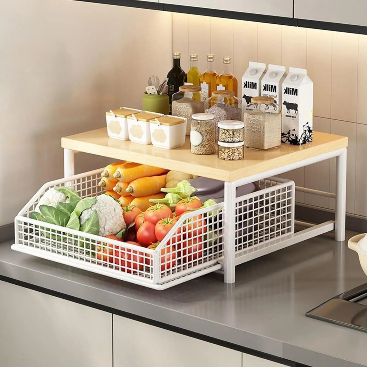 Countertop Microwave Storage Shelf - Microwave