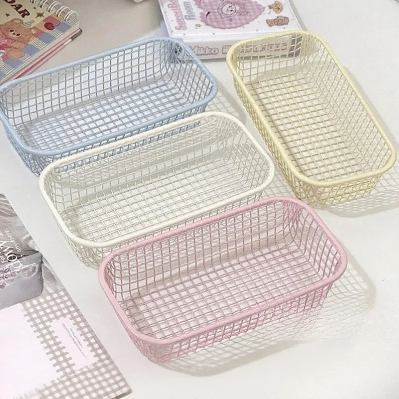 Metal Desktop Organizer Basket - Desktop