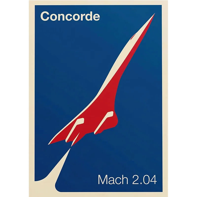Minimalist Supersonic Jet Canvas Wall Print