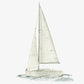 Minimalist Coastal Sailboat Canvas Wall Print