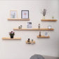 Wood Floating Wall Shelf for Display and Storage - Wall-Mounted