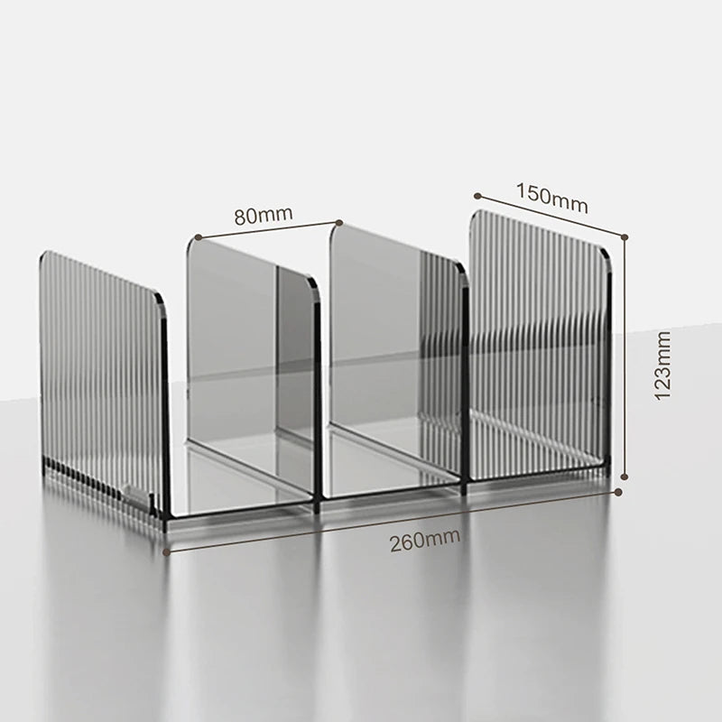 Clear Desktop Bookends for Books and Files