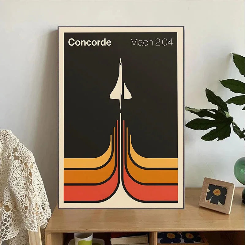 Minimalist Supersonic Jet Canvas Wall Print