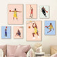 Minimalist Basketball Portrait Canvas Wall Print