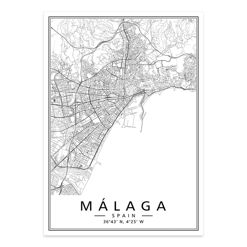 Minimalist Decorative Wall Map Wall Print