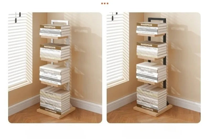 Wood Modern Bookcase Shelf for Home Storage