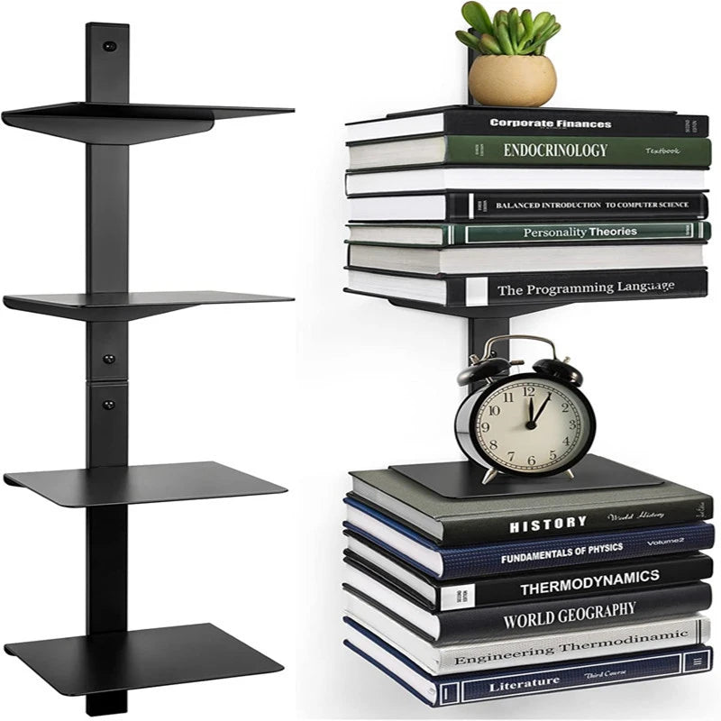 Metal Modern Bookcase Shelf for Home Storage - 16x13x31cm
