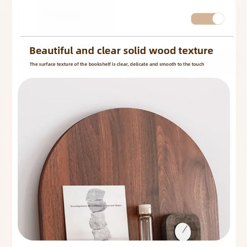 Wood Floor-Standing Book Rack for Magazines and Decor