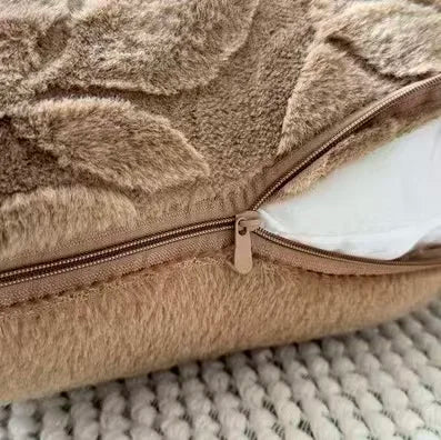 Plush Faux Fur Pillow Cover - Woven