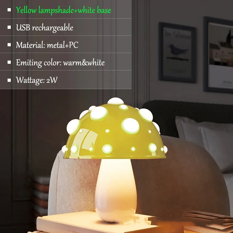 Mushroom Table Lamp with Touch Dimming 4