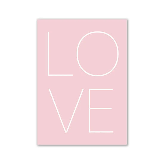 Minimalist Pink Aesthetic Canvas Wall Print