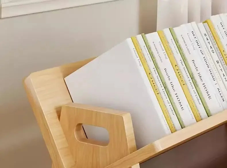 Wood Tilting Desktop Book Rack for Books and Magazines