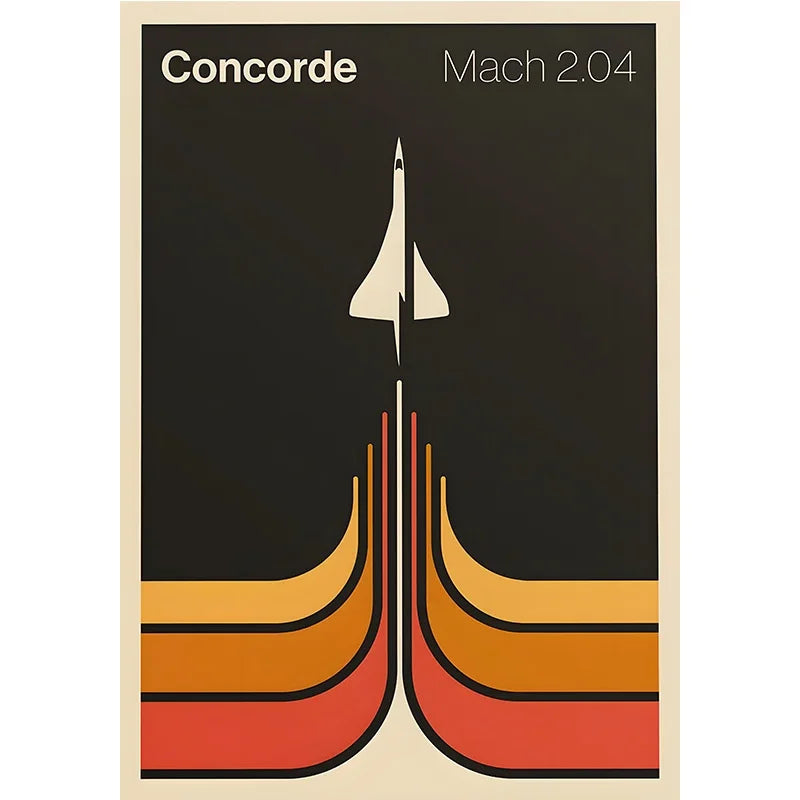 Minimalist Supersonic Jet Canvas Wall Print
