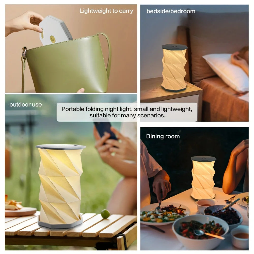 Rechargeable Lantern Table Lamp for Home and Travel - Portable