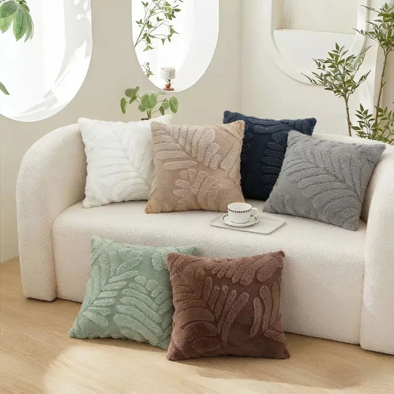 Plush Faux Fur Pillow Cover - Woven