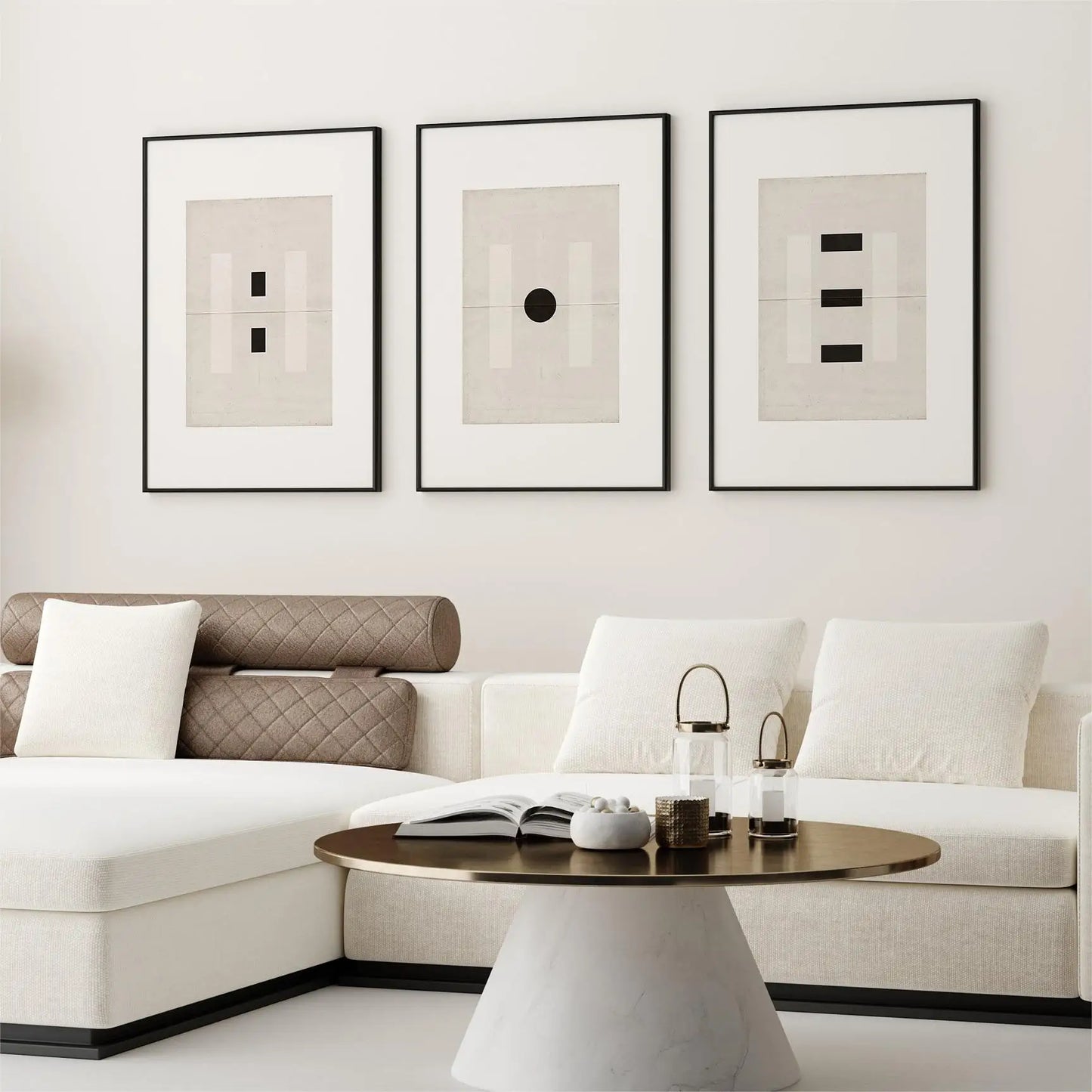 Minimalist Japanese Geometry Canvas Wall Print