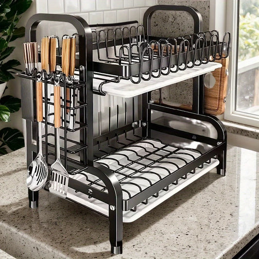 Dish Drying Rack with Drainage Storage - Drainage