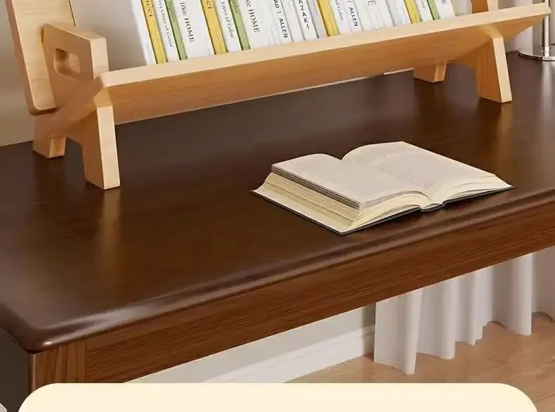 Wood Tilting Desktop Book Rack for Books and Magazines
