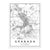 Minimalist Decorative Wall Map Wall Print