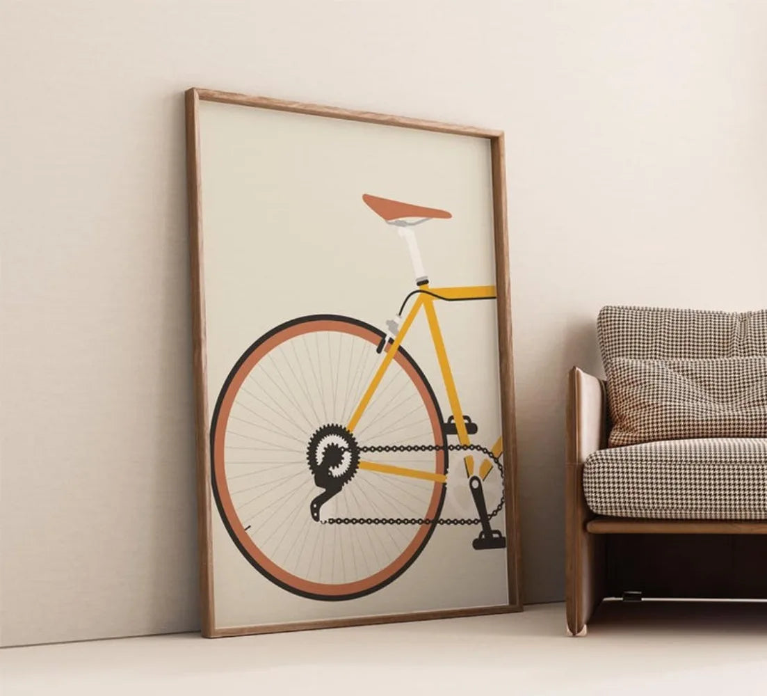 Minimalist Bicycle Canvas Wall Print