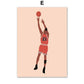 Minimalist Basketball Portrait Canvas Wall Print