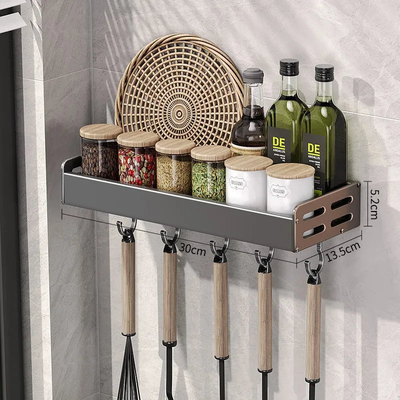 Multi-Tier Spice Storage Rack - Wall-Mounted