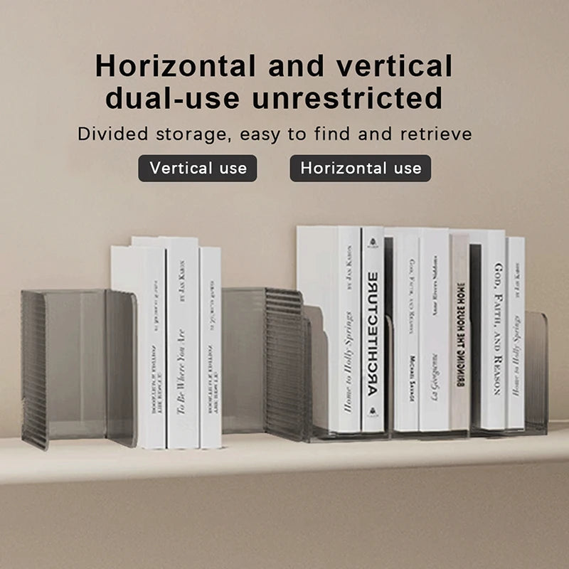 Clear Desktop Bookends for Books and Files