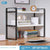 Wood Tiered Desktop Bookshelf for Daily Organization