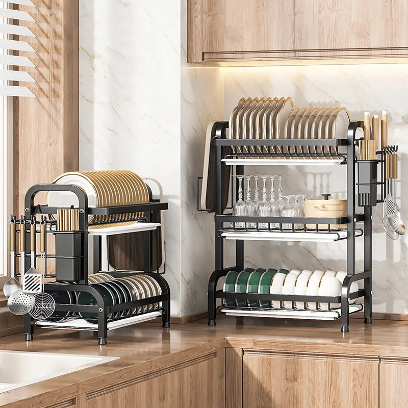 Dish Drying Rack with Drainage Storage - Drainage