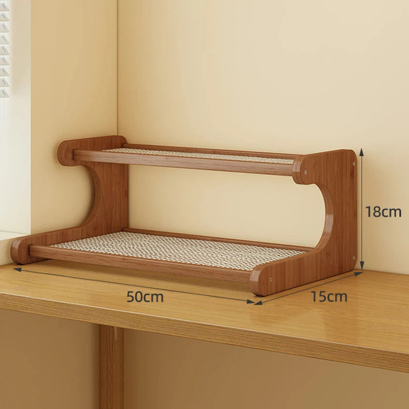 Bamboo Corner Bookcase for Home Storage and Display