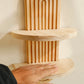 Wood Boho Floating Nursery Shelf for Books and Decor