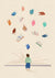 Minimalist Reading Girl Balloon Canvas Wall Print
