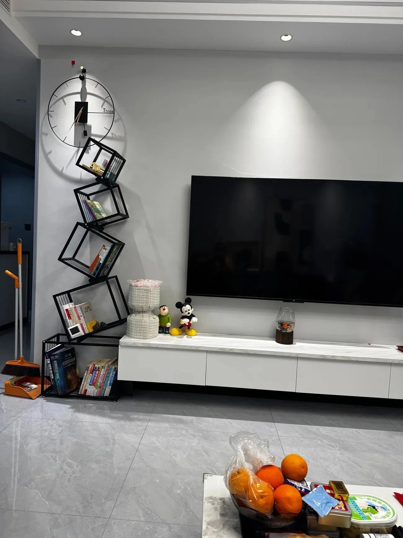 Metal Modern Bookcase Shelf for Home Storage