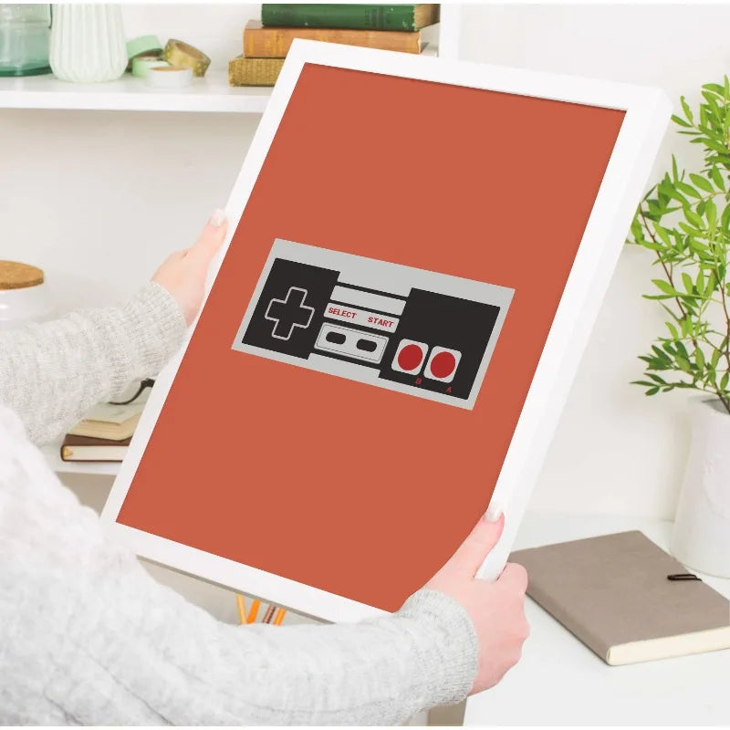 Minimalist Game Controller Canvas Wall Print