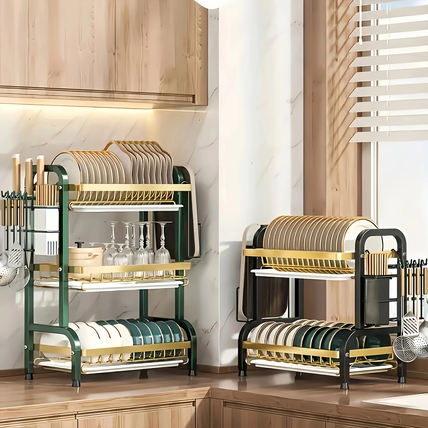 Dish Drying Rack with Drainage Storage - Drainage