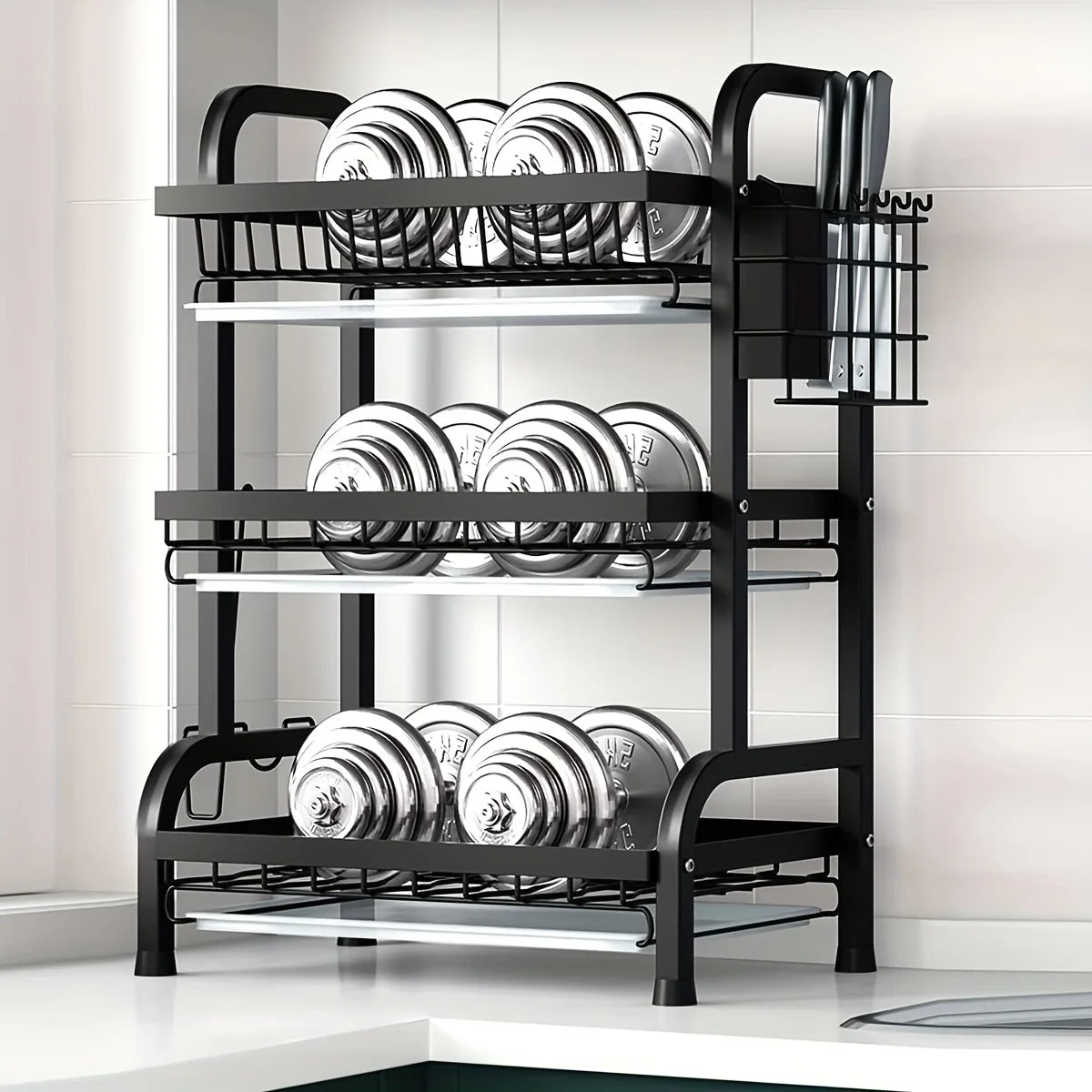 Dish Drying Rack with Drainage Storage - Drainage