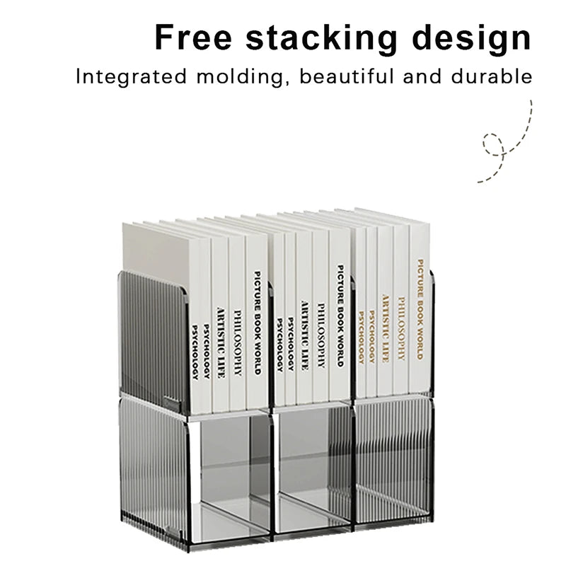 Clear Desktop Bookends for Books and Files