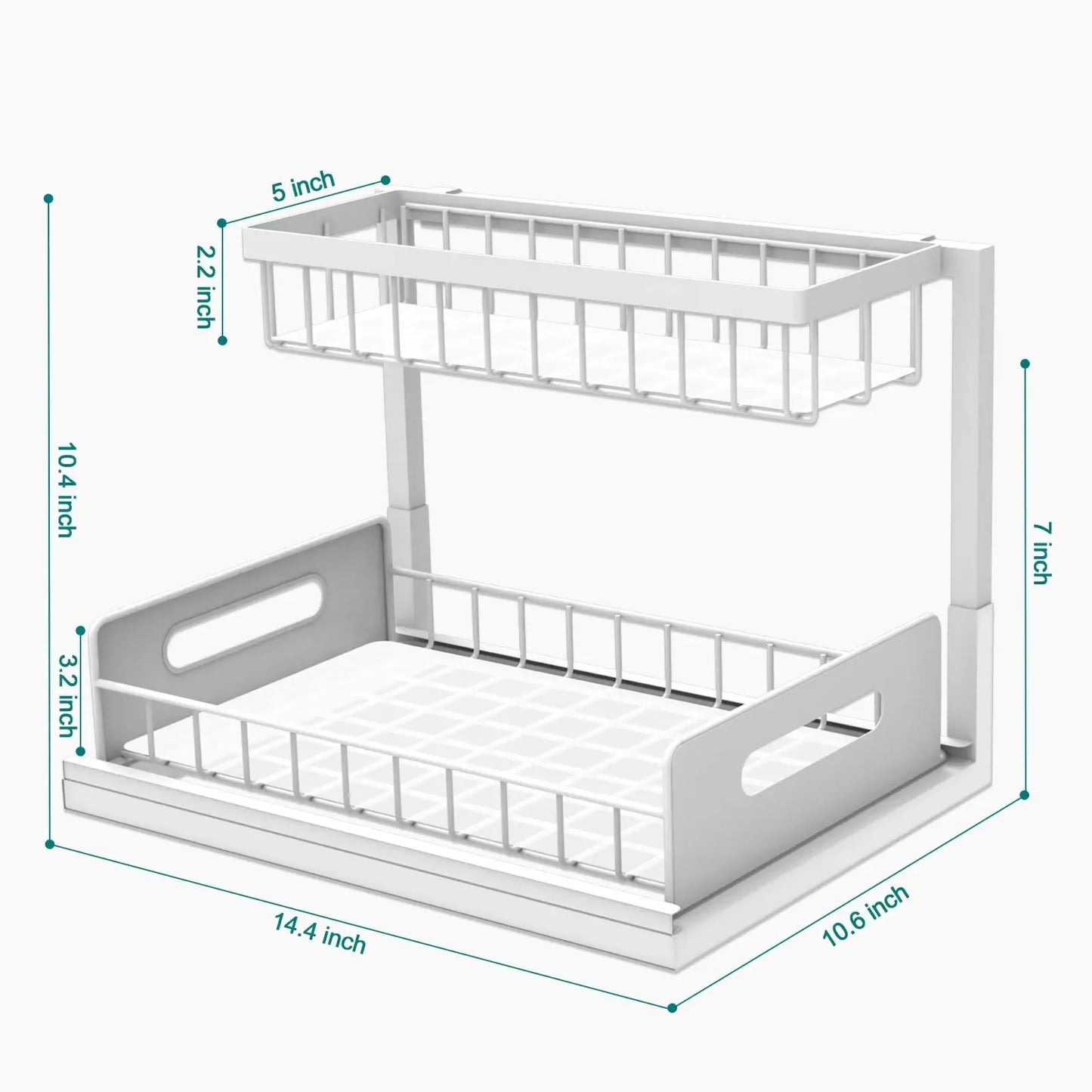 Sliding Under-Sink Organizer Rack - Under-Sink