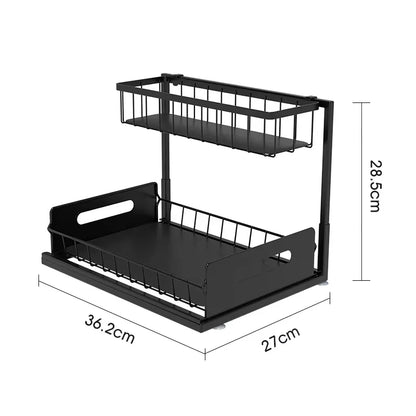 Sliding Under-Sink Organizer Rack - Under-Sink