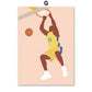 Minimalist Basketball Portrait Canvas Wall Print