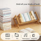 Bamboo Tiered Desktop Bookshelf for Daily Organization