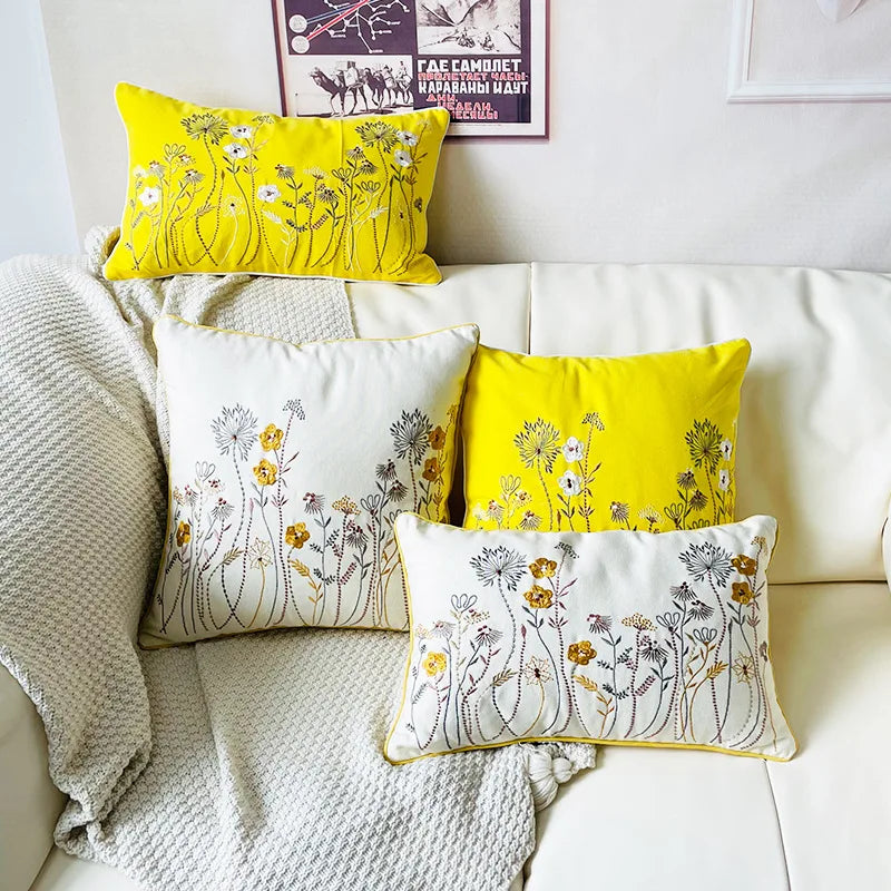 Floral Decorative Cushion Cover